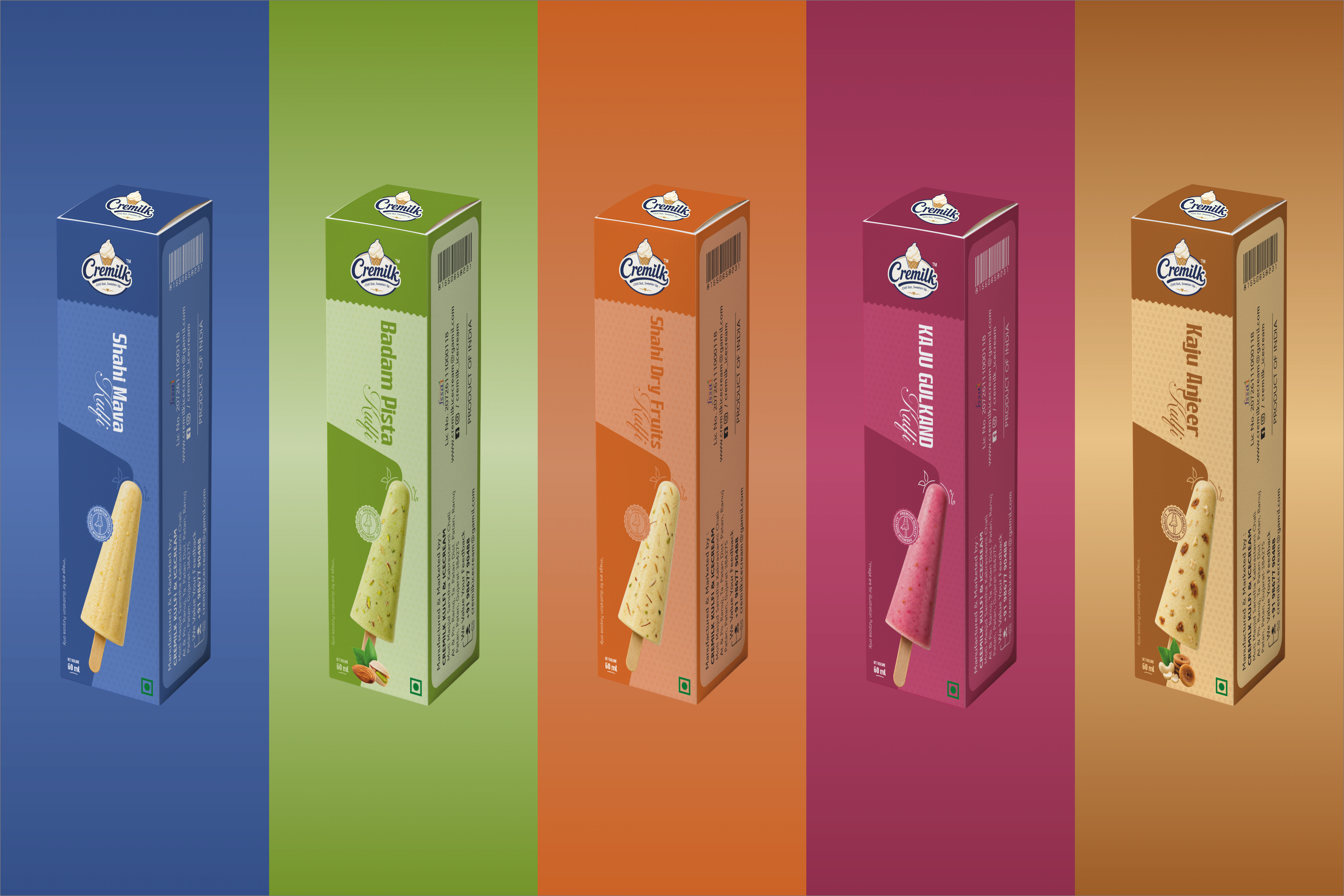 Cremilk Premium Kulfi — Product Packaging